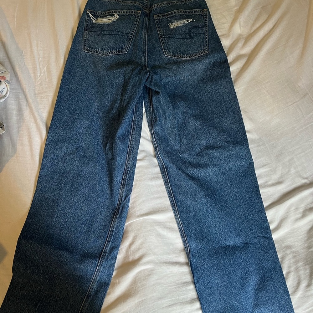American Eagle Wide Leg Jeans w/ Foldover Waist
